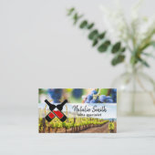 Carte De Visite Bouteilles à vin | Raisins | Vignoble (Debout devant)