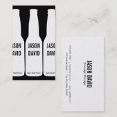 Carte De Visite Bouteilles de bière (or) (Devant / Derrière)