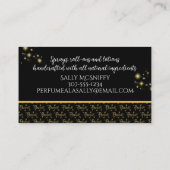 Carte De Visite Bouteilles de parfum en or Faux lotion parfumée ar (Dos)