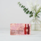 Carte De Visite Bouteilles de vin | Fond de texture | Vignoble (Debout devant)