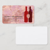 Carte De Visite Bouteilles de vin | Fond de texture | Vignoble (Devant / Derrière)
