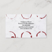 Carte De Visite Bouteilles de vin Fourche Logo | Vignoble (Dos)