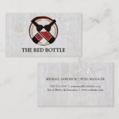 Carte De Visite Bouteilles de vin rouge | Entreprise (Devant / Derrière)