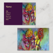 Carte De Visite BOUTEILLES ÉCLAIRANTES VIBRANTES EN BLEU, violet (Devant / Derrière)