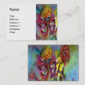 Carte De Visite BOUTEILLES ÉCLAIRANTES VIBRANTES, THISTLES Bleu Bl (Devant / Derrière)