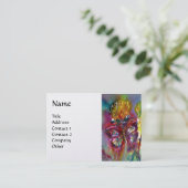 Carte De Visite BOUTEILLES ÉCLAIRANTES VIBRANTES, THISTLES Bleu Bl (Debout devant)