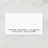 Carte De Visite Bouteilles et verres à vin | Vignoble | Entreprise (Dos)