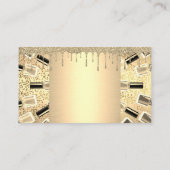 Carte De Visite Bouteilles polonaises à ongles | Métallique d'or (Dos)