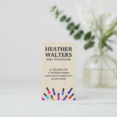 Carte De Visite Bouteilles polonaises à ongles | Monogramme Damask (Debout devant)