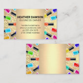 Carte De Visite Bouteilles polonaises à ongles | Parties scintilla (Devant / Derrière)