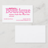 Carte De Visite Boutique (Devant / Derrière)