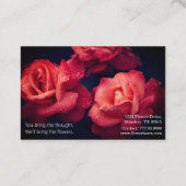 Carte De Visite Boutique à fleurs classique (Dos)