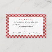 Carte De Visite Boutique à secteurs (Dos)