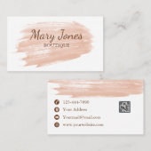 Carte De Visite Boutique Abstraite de brosses de poches modernes (Devant / Derrière)