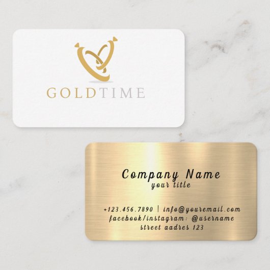 Carte De Visite Boutique Accessoires de bijoux brillants or Boutiq (Devant / Derrière)