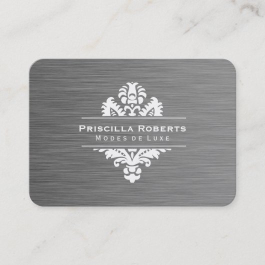 Carte De Visite Boutique Acier Moderne Luxe Ornat Élément (Devant)