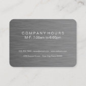 Carte De Visite Boutique Acier Moderne Luxe Ornat Élément (Dos)