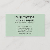 Carte De Visite Boutique Aquarelle Crazy Chien Groomers (Dos)