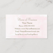 Carte De Visite Boutique Aquarelle Rose Tendre (Dos)