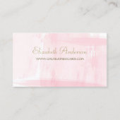 Carte De Visite Boutique Aquarelle Rose Tendre (Devant)