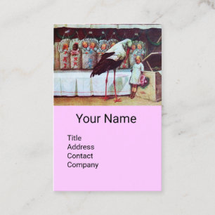 CARTE DE VISITE BOUTIQUE AVEC BÉBÉS, SOINS DE BÉBÉ LILAC ROSE
