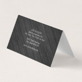 Carte De Visite Boutique Barber Shop Bois avec Monogramme (Dos)