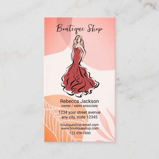 Carte De Visite Boutique Boho (Devant)