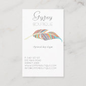 Carte De Visite Boutique Boho Feather (Dos)
