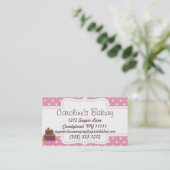 Carte De Visite Boutique boulangerie, Pointe rose (Debout devant)