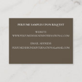 Carte De Visite Boutique/Boutique/Fabricant/Conception Bouteille d (Dos)