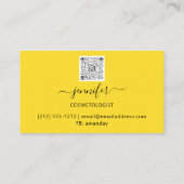 Carte De Visite Boutique Boutique Fleurs d'or jaune Wreath QR Code (Dos)