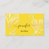 Carte De Visite Boutique Boutique Fleurs d'or jaune Wreath QR Code (Devant)