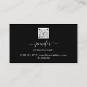 Carte De Visite Boutique Boutique QR Code noir violet violet viole (Dos)