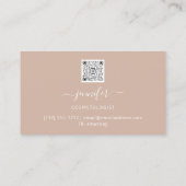 Carte De Visite Boutique Boutique QR Code Rose Parties scintillant (Dos)