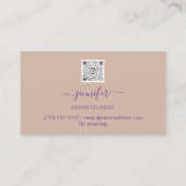 Carte De Visite Boutique Boutique QR Code Rose Purple Parties scin (Dos)