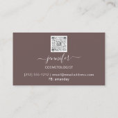 Carte De Visite Boutique Boutique Rose BlushFlowers QR Code Logo (Dos)