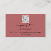 Carte De Visite Boutique Boutique Rose Gold Flowers Wreath QR Code (Dos)