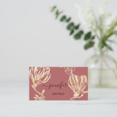 Carte De Visite Boutique Boutique Rose Gold Flowers Wreath QR Code (Debout devant)