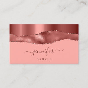 Carte De Visite Boutique Boutique Rose Parties scintillant Abstrai