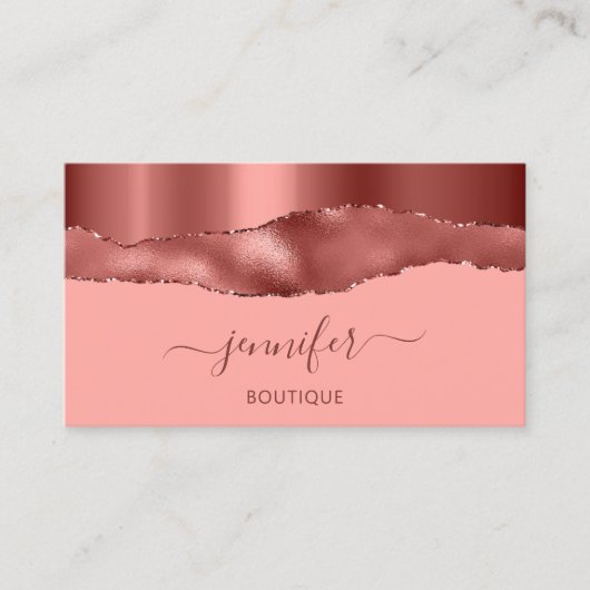 Carte De Visite Boutique Boutique Rose Parties scintillant Abstrai (Devant)