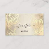 Carte De Visite Boutique Boutique SPA Gold Flowers QR Code (Devant)