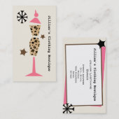 Carte De Visite Boutique Boutique Vêtements - Forme de robe rose l (Devant / Derrière)