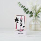 Carte De Visite Boutique Boutique Vêtements - Zebra Imprimer Forme (Debout devant)