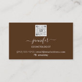 Carte De Visite Boutique Boutique Yellow Brown Gold QR Code (Dos)