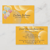 Carte De Visite Boutique cadeaux Jaune Ballons (Devant / Derrière)
