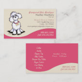 Carte De Visite Boutique cadeaux pour animaux de compagnie Poodle  (Devant / Derrière)