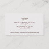 Carte De Visite Boutique Chic Faux Linge Noir Bleu Papillon (Dos)