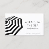 Carte De Visite Boutique Chic Parasol Plage (Devant)