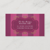 Carte de visite Boutique Chic Purple Gratté & Or (Dos)