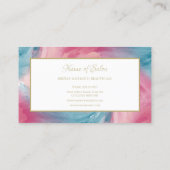 Carte De Visite Boutique cravate-teint bleu rose-bleu peint (Dos)